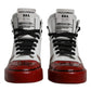 Multicolor Leather High Top Sneakers Shoes