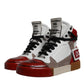 Multicolor Leather High Top Sneakers Shoes