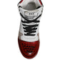 Multicolor Leather High Top Sneakers Shoes