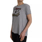 Gray Cotton L'Amore E'Bellezza Top T-shirt
