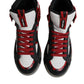 Multicolor Leather High Top Sneakers Shoes