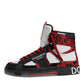 Multicolor Leather High Top Sneakers Shoes