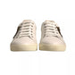 White Leather Heart Embellished Sneakers Shoes