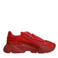 Red Leather Daymaster Low Top Sneakers Shoes