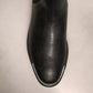 Black Leather Suede Flats High Boots Shoes