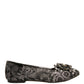 Silver Crystal Loafer Lace Ballet Flats Shoes