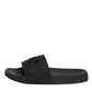 Black Rubber Slides Sandals Beachwear Shoes