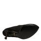 Black Silk Mesh Sock Style Heels Boots Shoes