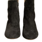 Black Embellished Heel Ankle Boots Shoes