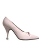 White Leather High Heels Women Pumps Shoes