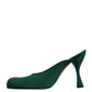 Green Suede Leather High Heel Pumps Shoes