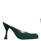 Green Suede Leather High Heel Pumps Shoes