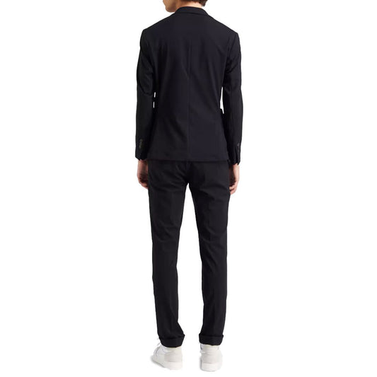 Blue Nylon Men Suit