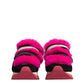 Black Pink Fur Embellished Sneakers Shoes
