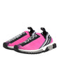 Fuchsia White Slip On Sorrento Sneakers Shoes