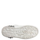 White Sequined Crystal Low Top Sneakers Shoes