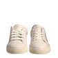 White Suede Leather Low Top Sneakers Shoes