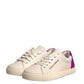 White Suede Leather Low Top Sneakers Shoes
