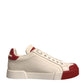 Shoes White Leather Logo Portofino Sneakers