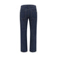 Blue Cotton Straight-Leg Jeans