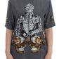 Enchanted Sicily Silk Blouse with Knight Print