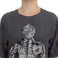 Enchanted Sicily Silk Blouse with Knight Print