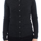 Elegant Gray Wool Cardigan Sweater