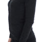 Elegant Gray Wool Cardigan Sweater