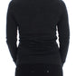 Elegant Gray Wool Cardigan Sweater
