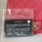 Pink Matelasse Chain Shoulder Lambskin Purse Mini