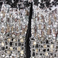 Silver Crystal Embellished Shift Dress Masterpiece
