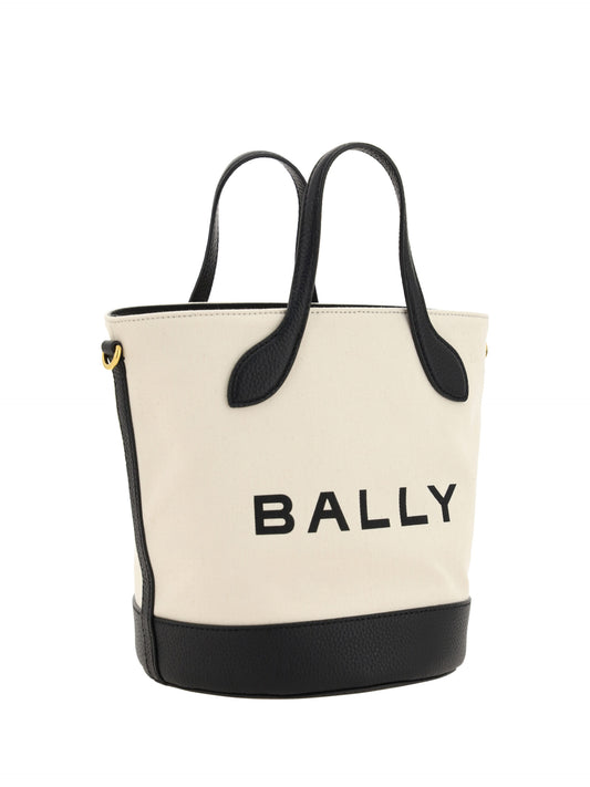 Elegant Monogram Bucket Bag in Black & White