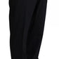 Black Wool Stretch Dress Trouser Pants