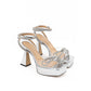 Elegant Silver Leather Platforms