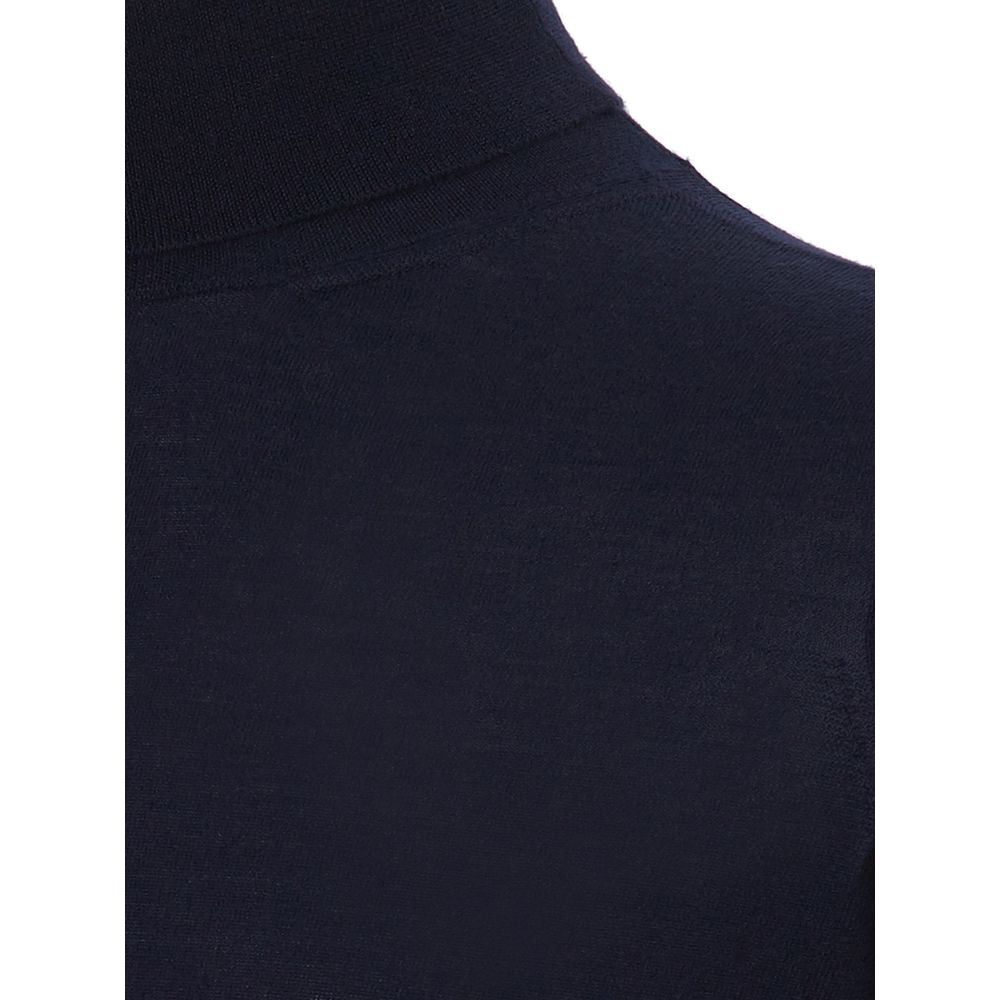 Blue Cashmere Turtleneck