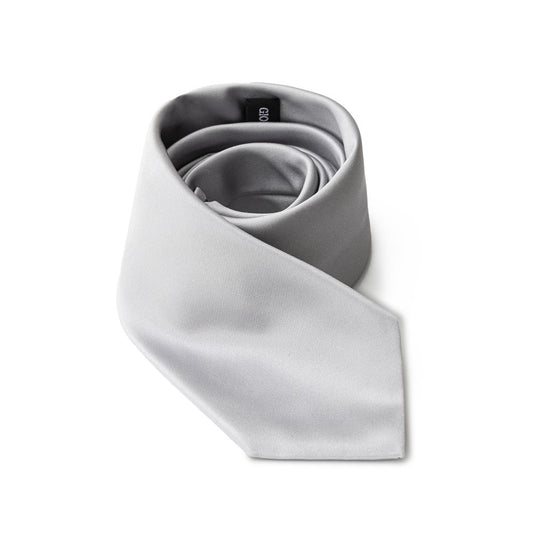 Silver Silk Tie