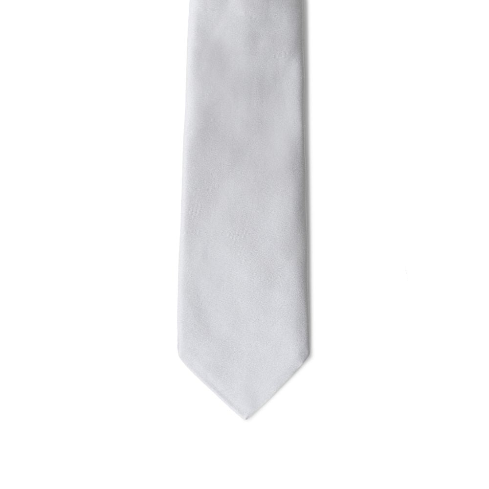 Silver Silk Tie
