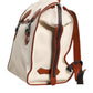 Beige Brown Canvas Leather EDGE Travel Men Back Pack Bag