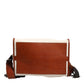 Beige Brown Canvas Leather EDGE Travel Men Back Pack Bag