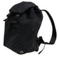 Black Neoprene Nylon DG Logo School Backpack Bag