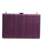 Purple Leather Clutch Evening Crossbody Bag