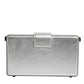 Metallic Silver DG BOX Leather Shoulder Strap Bag