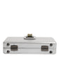 Metallic Silver DG BOX Leather Shoulder Strap Bag