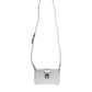 Metallic Silver DG BOX Leather Shoulder Strap Bag