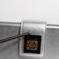 Metallic Silver DG BOX Leather Shoulder Strap Bag