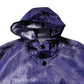 Dark Blue Cotton Hooded Men Raincoat Jacket