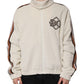 Beige Logo Applique Cotton Corduroy Full Zip Jacket