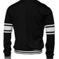 Black White Guitar Silk Crew Neck Sweater
