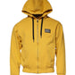 Yellow Logo Full Zip Hooded Sweatshirt Sweater