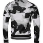Multicolor Camouflage Crew Neck Men Pullover Sweater